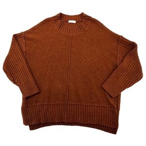 Mossimo Supply Co Womens‎ Sweater 2X Rust Chunky Knit Cropped Cozy